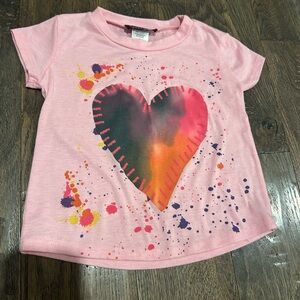 Boutique Colorful Heart Toddler T-Shirt Size 4
